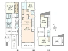 【東京都/世田谷区世田谷】世田谷区世田谷1丁目　新築戸建　A号棟 間取り図