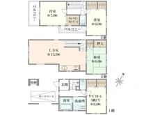 【神奈川県/川崎市幸区鹿島田】川崎市幸区鹿島田3丁目　中古戸建 間取り図