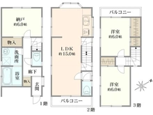 【神奈川県/横浜市鶴見区東寺尾東台】横浜市鶴見区東寺尾東台　中古戸建 間取り図