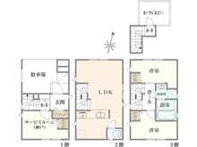 【神奈川県/川崎市高津区下野毛】川崎市高津区下野毛2丁目　中古戸建 間取り図