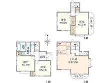 【神奈川県/川崎市川崎区塩浜】川崎市川崎区塩浜3丁目　中古戸建 間取り図