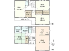 【神奈川県/横浜市南区平楽】横浜市南区平楽 中古戸建 間取り図