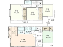 【神奈川県/横浜市泉区岡津町】横浜市泉区岡津町　中古戸建 間取り図