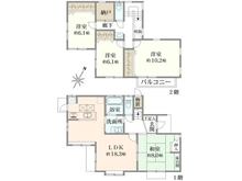 【東京都/町田市常盤町】町田市常盤町　中古戸建 間取り図