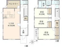 【神奈川県/川崎市宮前区神木本町】宮前区神木本町3丁目新築戸建2号棟 間取り図