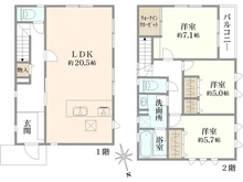 【神奈川県/川崎市宮前区神木本町】宮前区神木本町3丁目新築戸建4号棟 間取り図