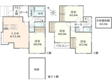 【神奈川県/横浜市鶴見区東寺尾東台】横浜市鶴見区東寺尾東台　中古戸建 間取り図