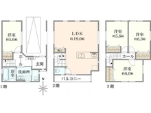 【神奈川県/川崎市高津区坂戸】坂戸3丁目新築戸建てB号棟 間取り図