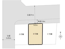 【神奈川県/川崎市高津区坂戸】坂戸3丁目新築戸建てB号棟 区画図
