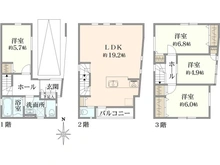 【神奈川県/川崎市高津区坂戸】坂戸3丁目新築戸建てC号棟 間取り図