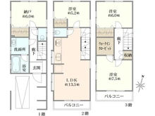 【神奈川県/川崎市川崎区京町】川崎市川崎区京町1丁目　中古戸建 間取り図