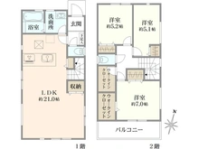 【神奈川県/横浜市磯子区田中】横浜市磯子区田中1丁目　中古戸建 間取り図