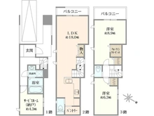 【神奈川県/川崎市中原区上小田中】上小田中6丁目新築戸建1号棟 間取り図