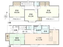 【東京都/町田市成瀬】町田市成瀬2丁目　中古戸建 間取り図