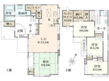 【神奈川県/横浜市戸塚区汲沢町】横浜市戸塚区汲沢町　中古戸建 間取り図