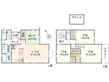 【神奈川県/川崎市高津区向ケ丘】高津区向ヶ丘新築戸建て6号棟 間取り図