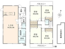【神奈川県/横浜市南区永田北】横浜市南区永田北3丁目  中古戸建 間取り図