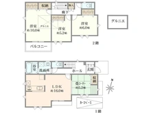 【神奈川県/川崎市宮前区野川本町】野川本町1丁目2号棟 間取り図