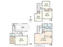 【神奈川県/川崎市宮前区平】宮前区平5丁目 新築戸建5号棟 間取り図