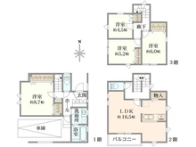 【神奈川県/川崎市宮前区平】宮前区平5丁目 新築戸建8号棟 間取り図