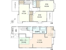【神奈川県/横浜市青葉区しらとり台】横浜市青葉区しらとり台　中古戸建 間取り図