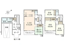 【神奈川県/川崎市宮前区馬絹】川崎市宮前区馬絹3丁目 新築戸建 2号棟 間取り図