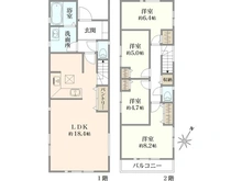 【神奈川県/横浜市旭区上白根町】旭区上白根町 新築戸建 1号棟 間取り図