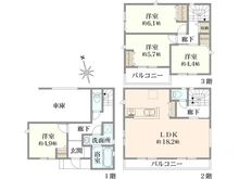 【神奈川県/横浜市鶴見区矢向】鶴見区矢向1丁目新築戸建 間取り図