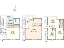 【神奈川県/川崎市中原区上小田中】中原区上小田中2丁目 新築戸建2号棟 間取り図