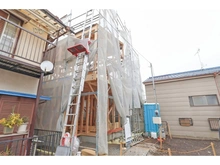 【神奈川県/川崎市高津区東野川】東野川二丁目　新築戸建 建築中の外観