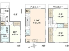 【神奈川県/横浜市鶴見区朝日町】鶴見区朝日町1丁目　中古戸建 間取り図