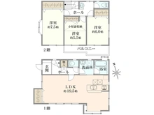 【神奈川県/横浜市鶴見区馬場】横浜市鶴見区馬場6丁目　中古戸建 間取り図