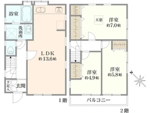 【神奈川県/横浜市鶴見区東寺尾】横浜市鶴見区東寺尾2丁目　中古戸建 間取り図