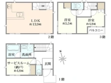 【神奈川県/川崎市宮前区小台】川崎市宮前区小台1丁目　中古戸建 間取り図