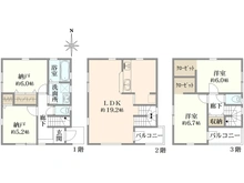 【神奈川県/横浜市鶴見区朝日町】鶴見区朝日町2丁目　新築戸建　2号棟 間取り図