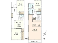 【神奈川県/横浜市緑区長津田】横浜市緑区長津田1丁目　新築戸建　1号棟 間取り図