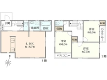 【神奈川県/川崎市高津区蟹ケ谷】高津区蟹ヶ谷　中古戸建 間取り図