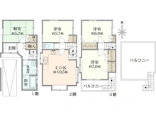 【神奈川県/川崎市幸区小倉】川崎市幸区小倉4丁目　中古戸建 間取り図