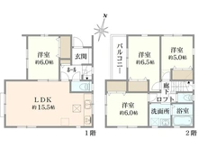 【神奈川県/川崎市高津区久地】川崎市高津区久地2丁目　中古戸建 間取り図