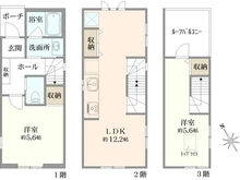 【東京都/新宿区高田馬場】新宿区高田馬場4丁目　新築戸建てB棟 間取り図