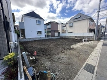 【千葉県/市川市大洲】市川市大洲四丁目新築戸建(1) 現地（建築前）：「全3区画」本物件、写真手前側に建築予定