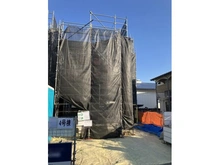 【東京都/三鷹市上連雀】三鷹市上連雀9丁目新築戸建 4号棟 建築中の外観：全4区画、右手前側