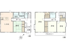 【東京都/武蔵野市八幡町】武蔵野市八幡町一丁目戸建 間取り図