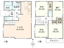 【東京都/三鷹市井口】三鷹市井口6期 新築戸建 間取り図