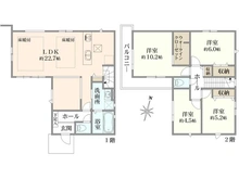 【東京都/三鷹市井口】三鷹市井口4丁目新築戸建 間取り図