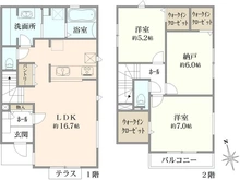 【東京都/武蔵野市桜堤】武蔵野市桜堤3丁目戸建 2号棟／全8号棟 間取り図