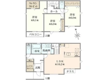【東京都/武蔵野市桜堤】武蔵野市桜堤3丁目新築戸建 8号棟／全8号棟 間取り図
