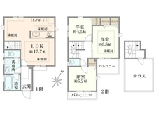 【東京都/国分寺市西恋ヶ窪】国分寺市西恋ヶ窪4丁目新築戸建 3号棟／全3号棟 間取り図