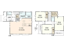 【東京都/三鷹市北野】三鷹市北野4丁目 A号棟／全3号棟 間取り図