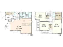 【東京都/三鷹市北野】三鷹市北野4丁目新築戸建 C号棟／全3棟 間取り図